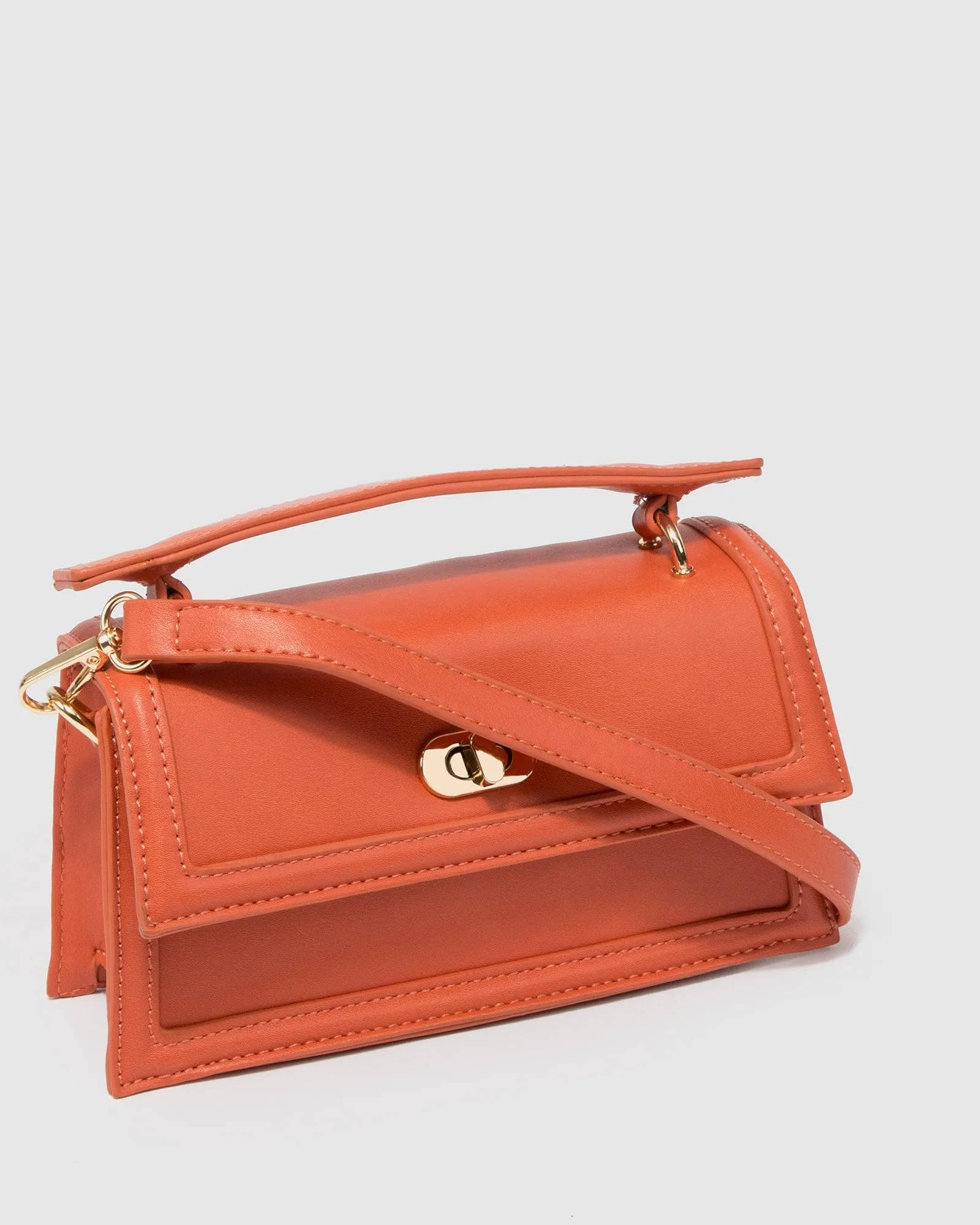 Orange Luna Flat Top Handle Bag sold by Collete Hayman product image thumbnail 3