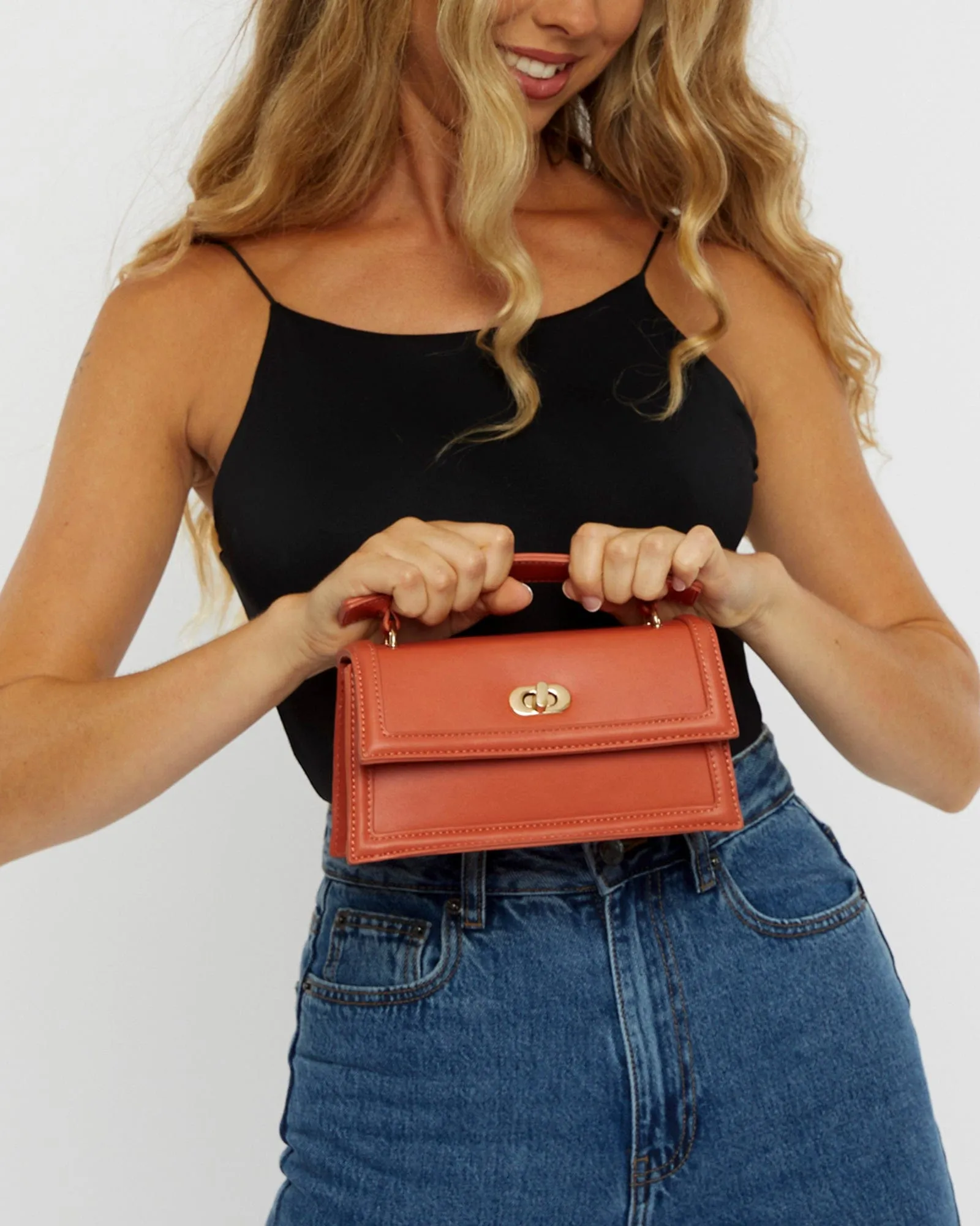 Orange Luna Flat Top Handle Bag sold by Collete Hayman product image thumbnail 2