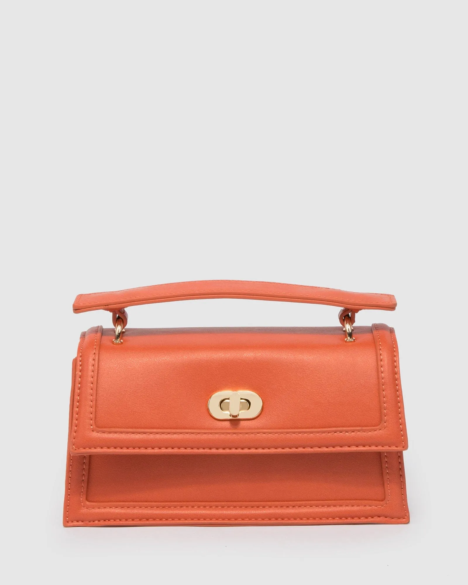 Orange Luna Flat Top Handle Bag sold by Collete Hayman