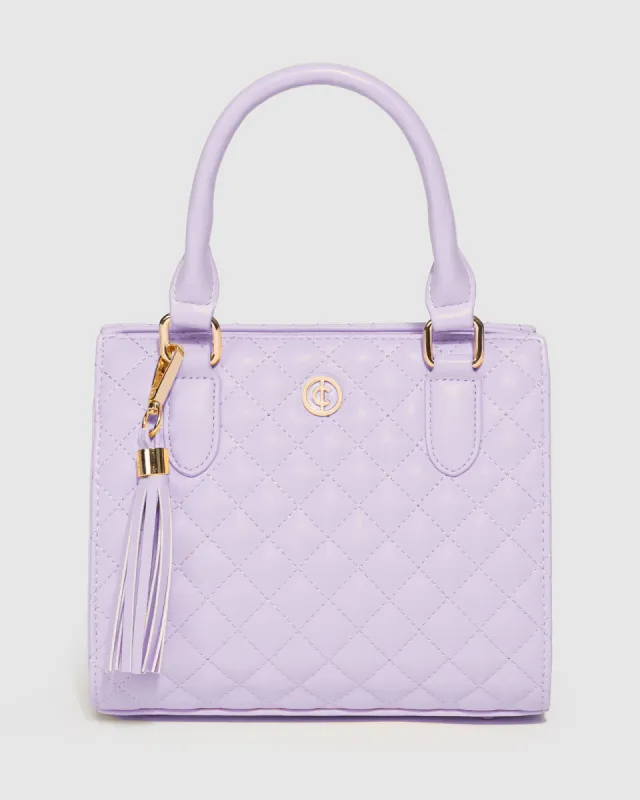 Purple Sia Quilt Mini Tote Bag sold by Collete Hayman