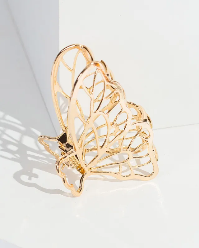 Gold Metal Butt Earringsfly Outline Claw Clip sold by Collete Hayman