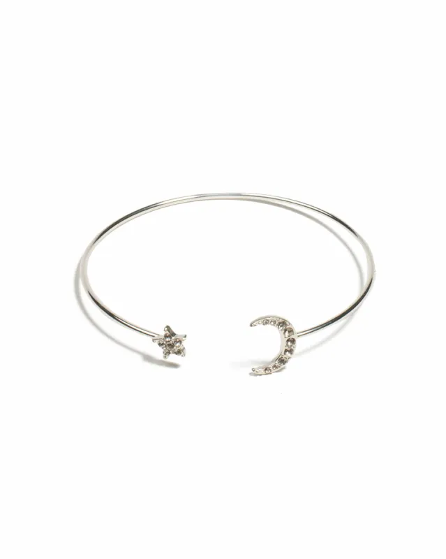 Silver Tone Moon And Star Arm Cuff sold by Collete Hayman