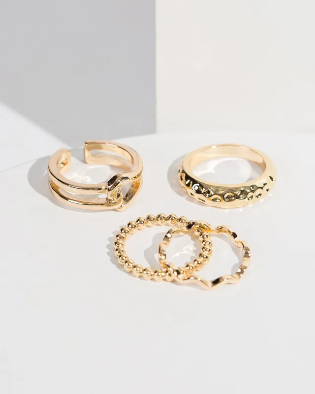 Gold Textured Ring Pack sold by Collete Hayman
