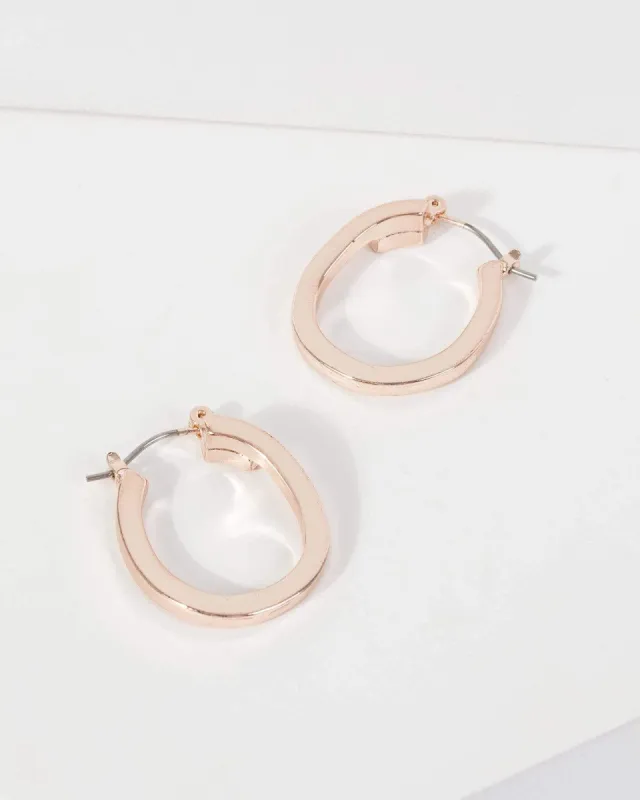 Rose Gold Mini Twist Hoop Earrings sold by Collete Hayman