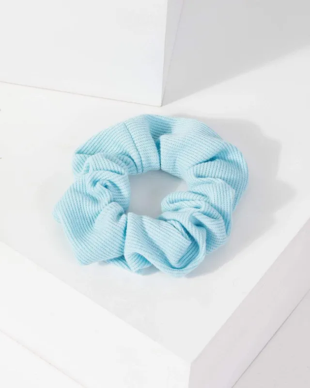 Light Blue Knitted Scrunchie sold by Collete Hayman