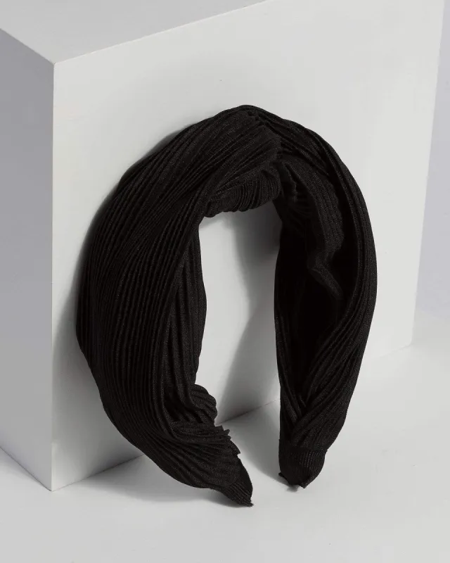 Black Ribbed Fabric Headband sold by Collete Hayman