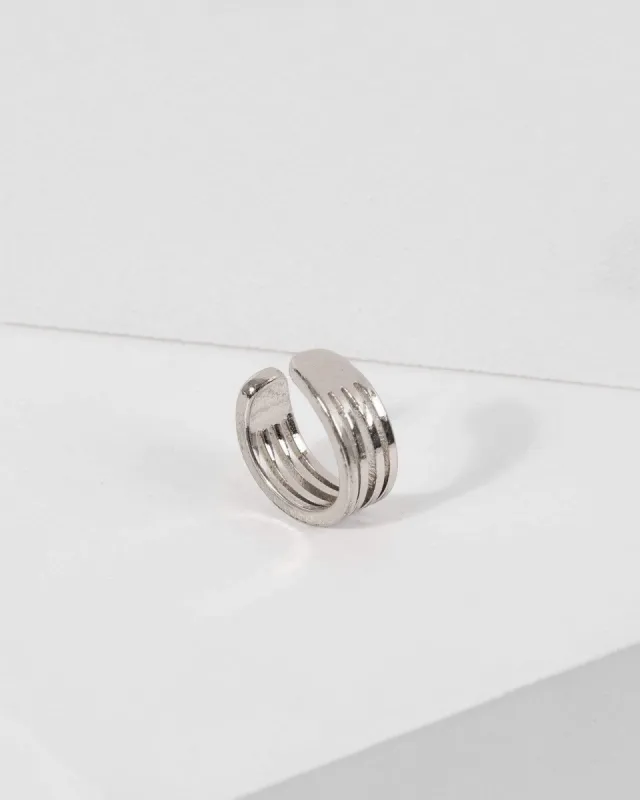 White Gold Fine Band Ear Cuff Earring sold by Collete Hayman