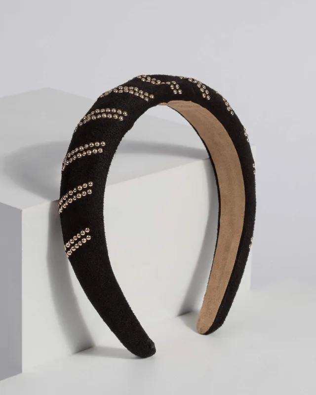 Black Gold Detailed Headband sold by Collete Hayman