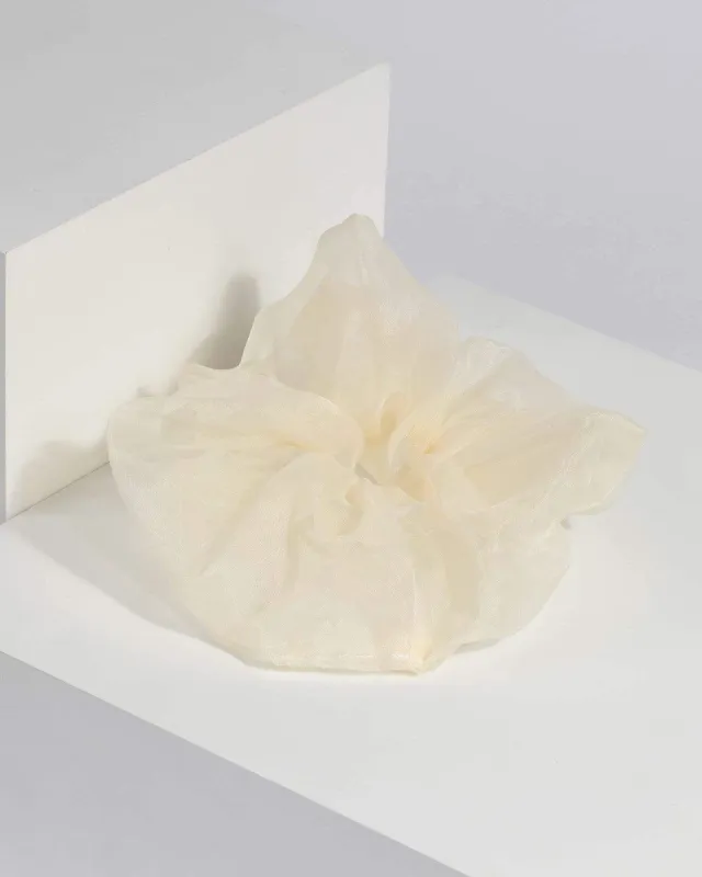 Ivory Extra Large Organza Scrunchie sold by Collete Hayman