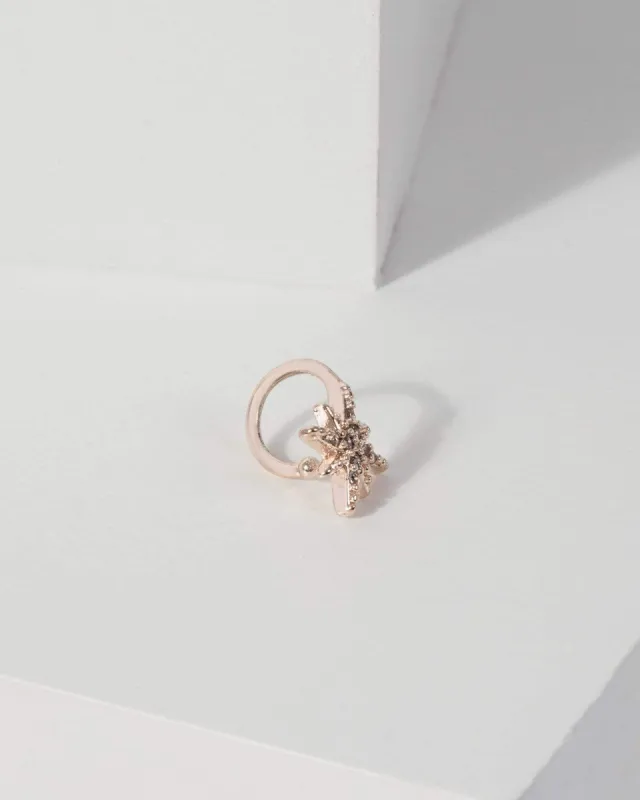 Rose Gold Star Huggie Hoop Earring sold by Collete Hayman