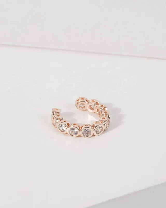 Rose Gold Pave Fine Ear Cuff sold by Collete Hayman