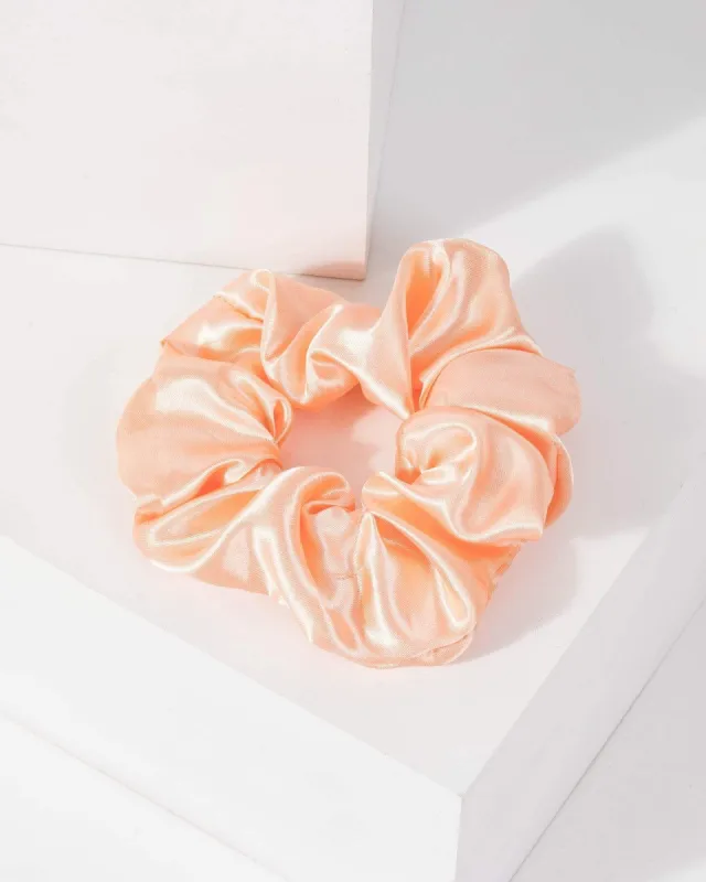 Peach Satin Scrunchie sold by Collete Hayman