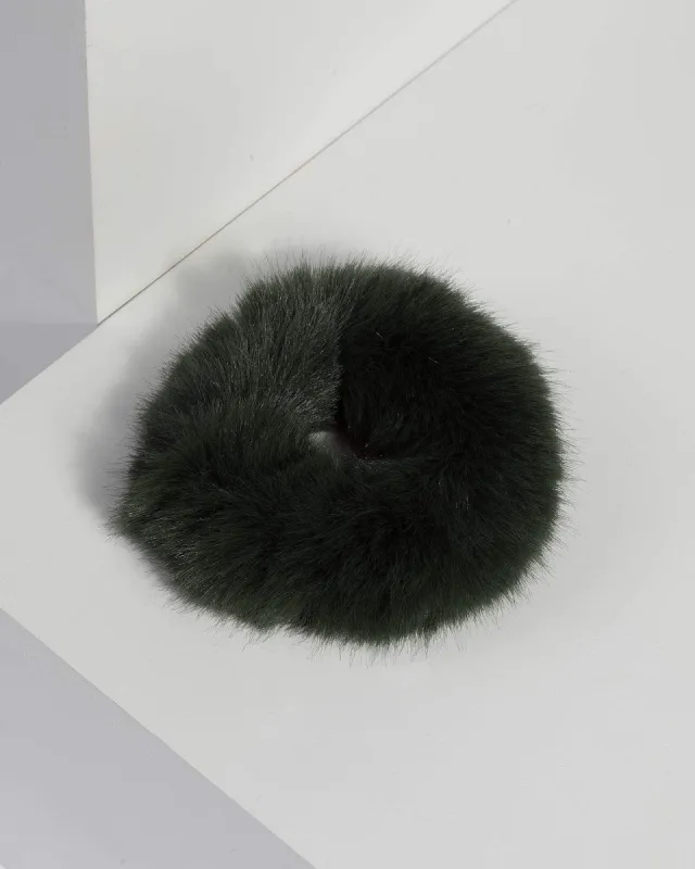 Green Mini Fluffy Scrunchie sold by Collete Hayman