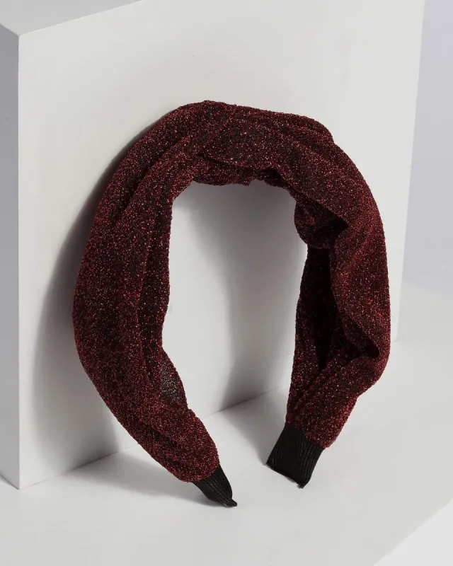 Red Glitter Fabric Headband sold by Collete Hayman