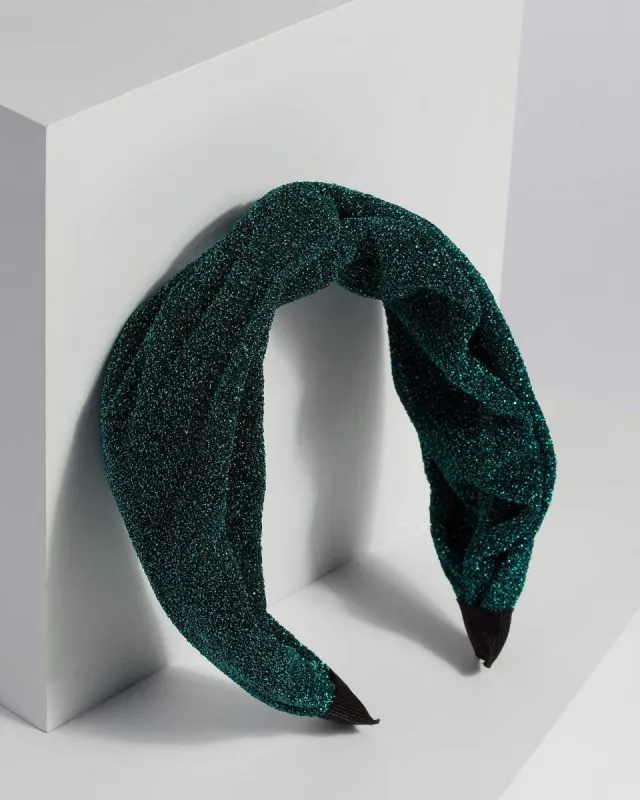 Green Glitter Fabric Headband sold by Collete Hayman