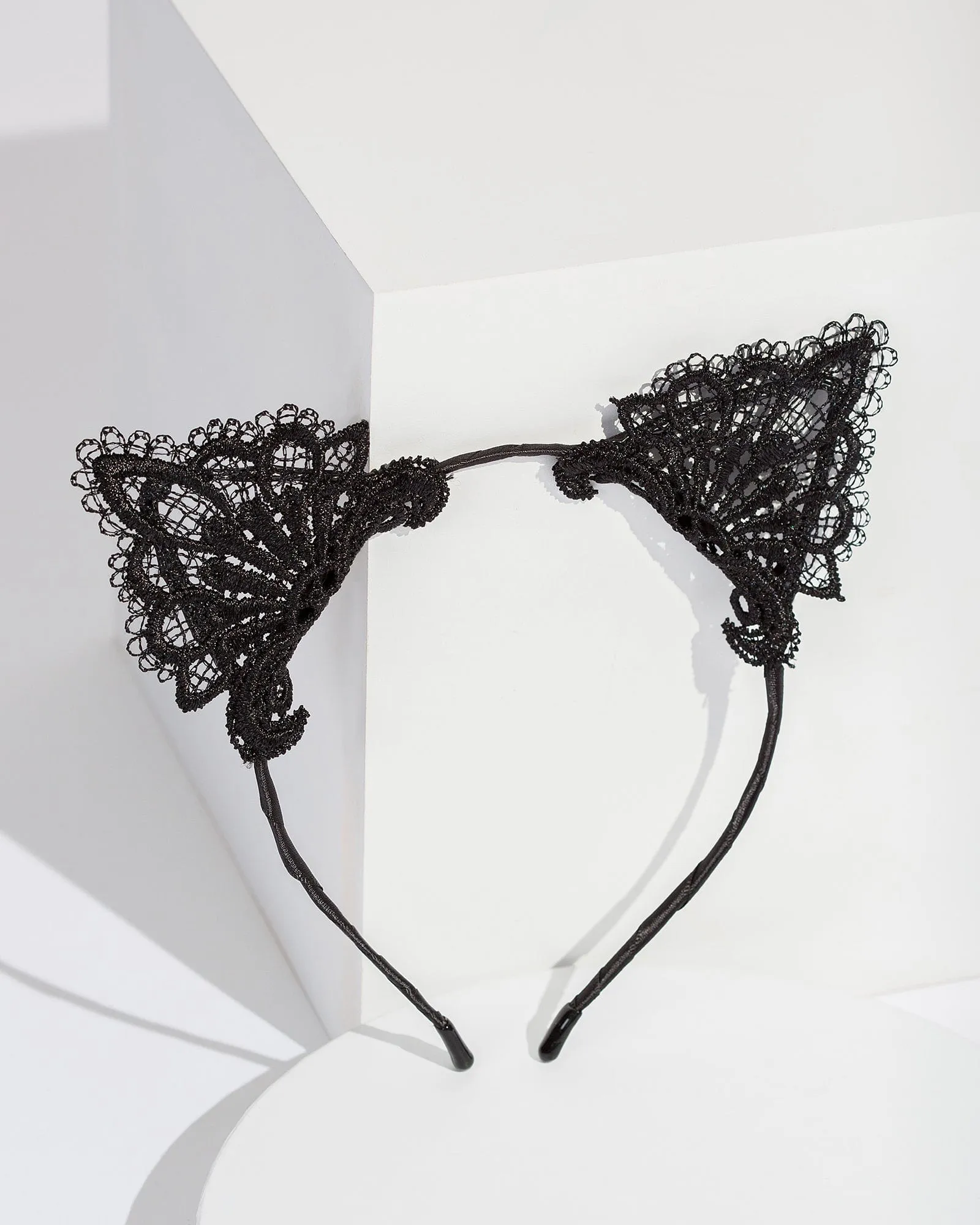 Black Lace Cat Ear Headband sold by Collete Hayman