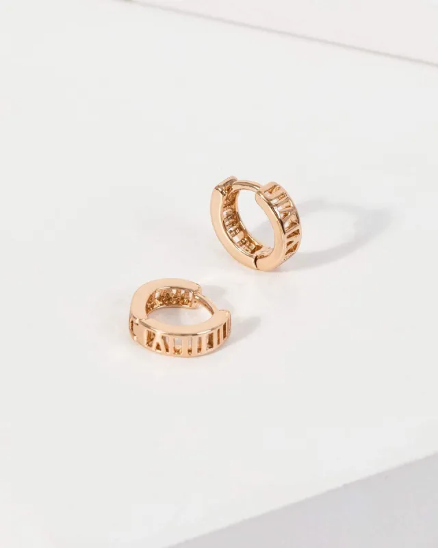 Gold Fine Detailed Huggie Hoop Earrings sold by Collete Hayman