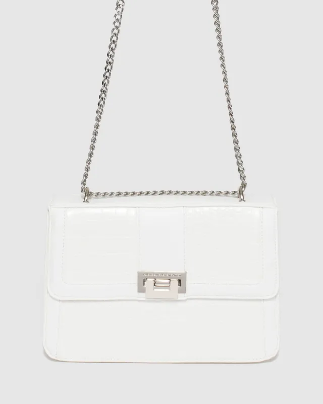 White Adie Panel Crossbody Bag sold by Collete Hayman