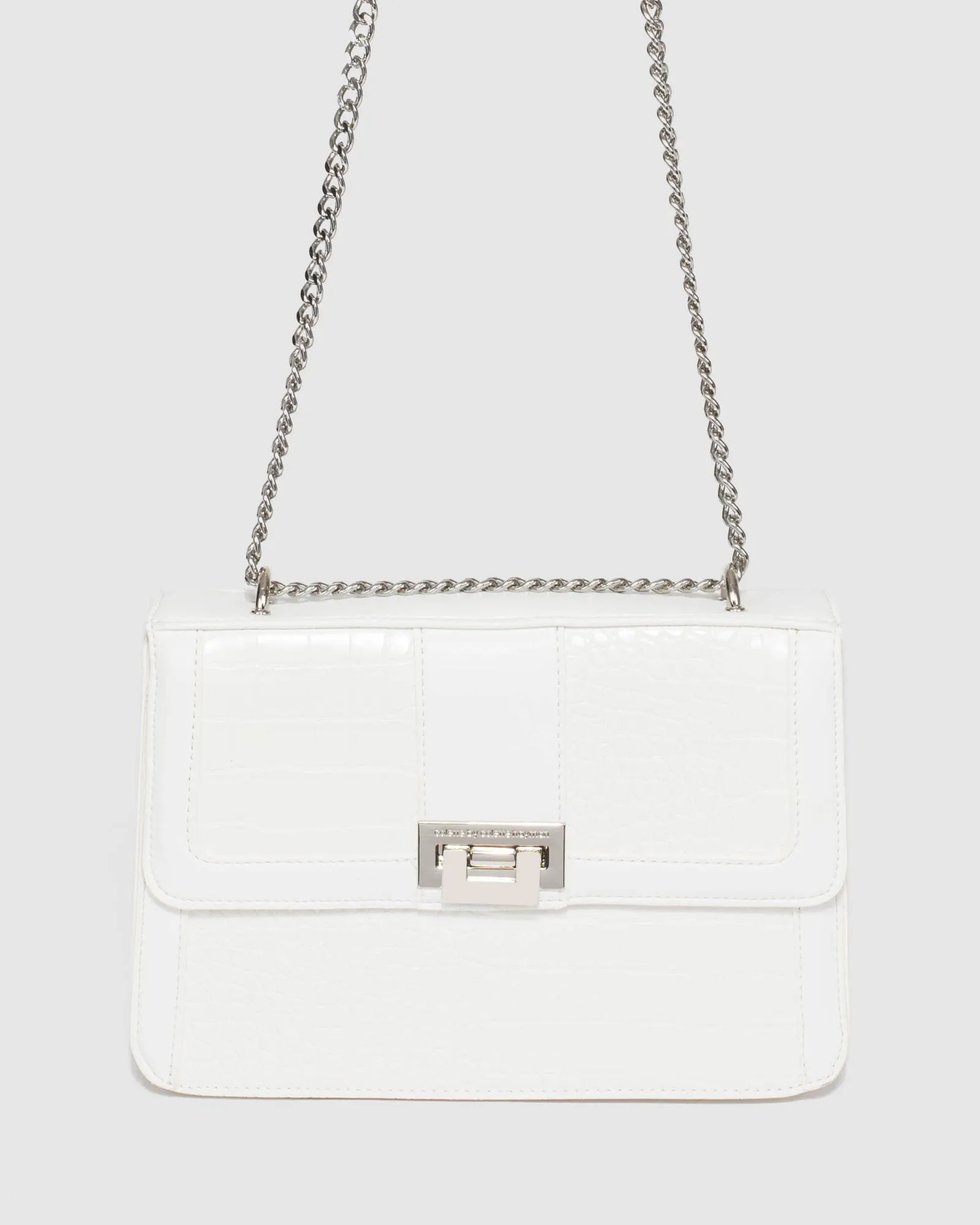 White Adie Panel Crossbody Bag sold by Collete Hayman