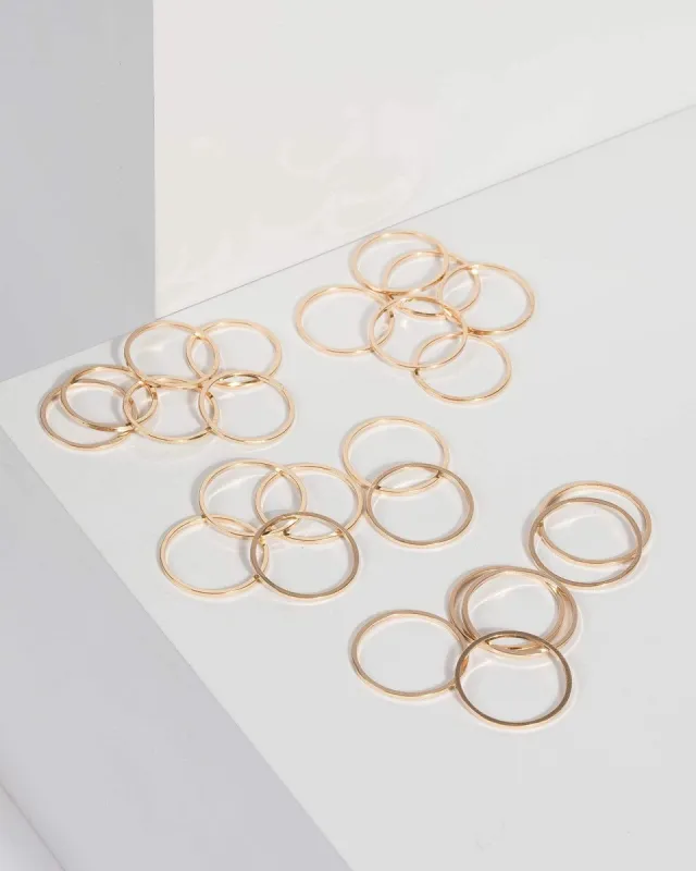 Gold Fine Band Ring Set sold by Collete Hayman