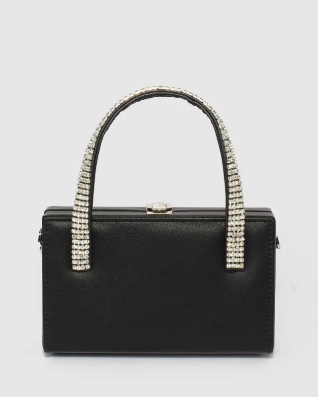 Black Marianne Crystal Handle Bag sold by Collete Hayman