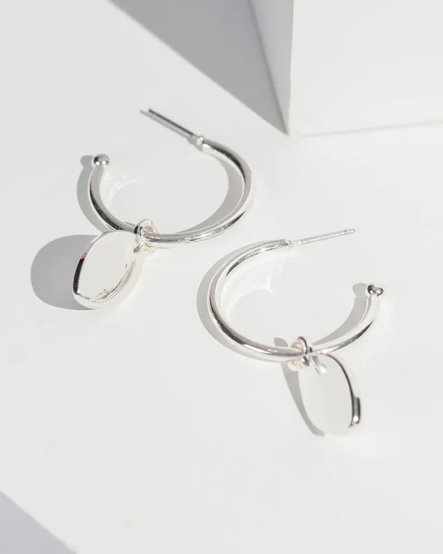 Silver Pendant Hoop Earrings sold by Collete Hayman