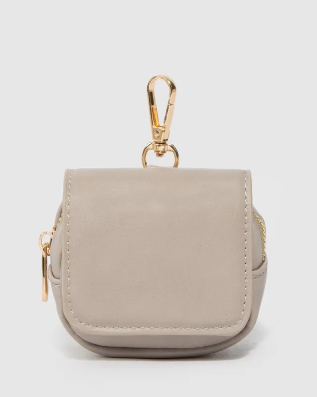 Taupe Della Keyring Pouch sold by Collete Hayman