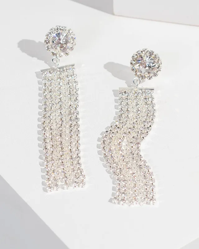 Crystal Mid Tassel Drop Earrings sold by Collete Hayman