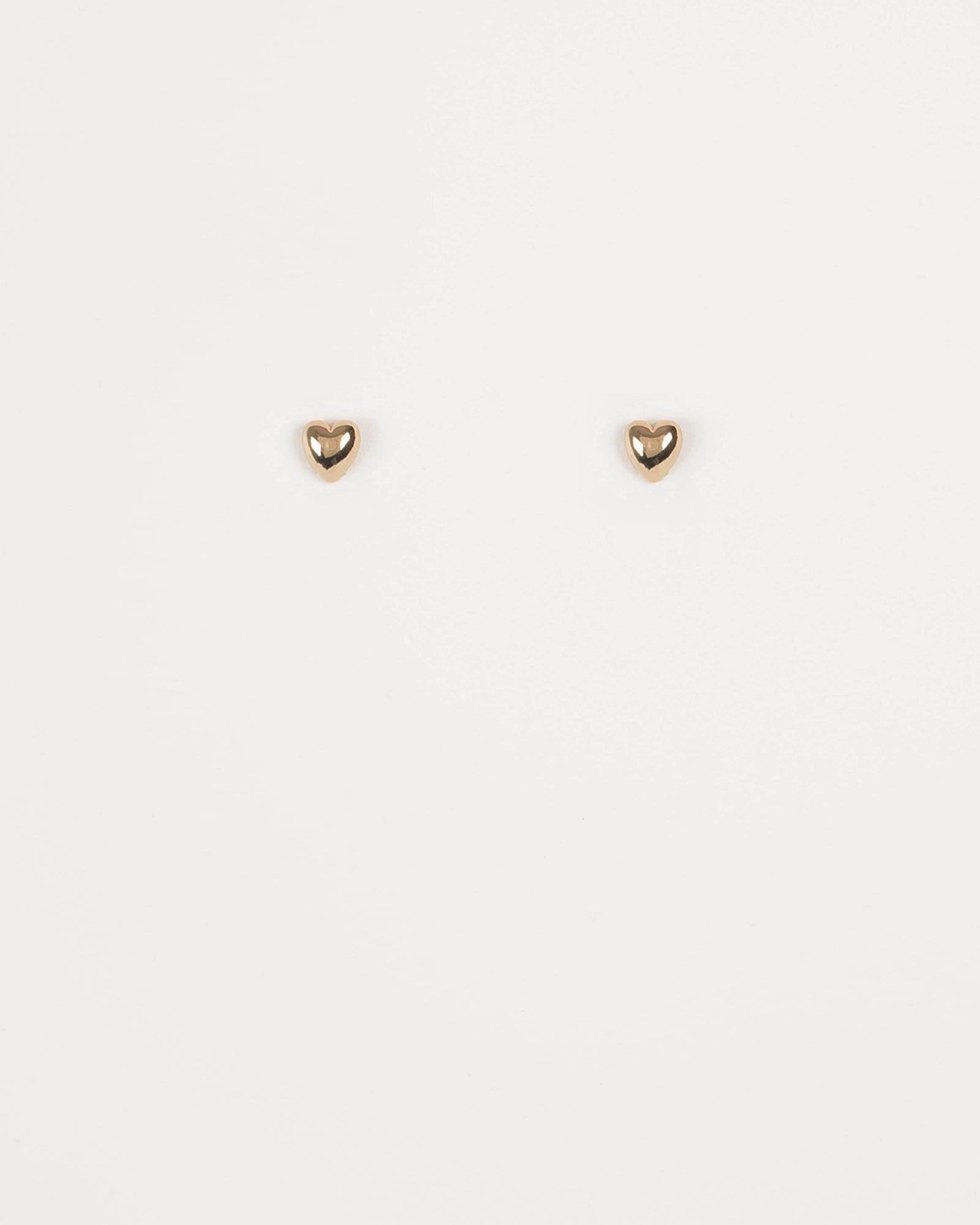 Gold Plated Heart Stud Earrings sold by Collete Hayman