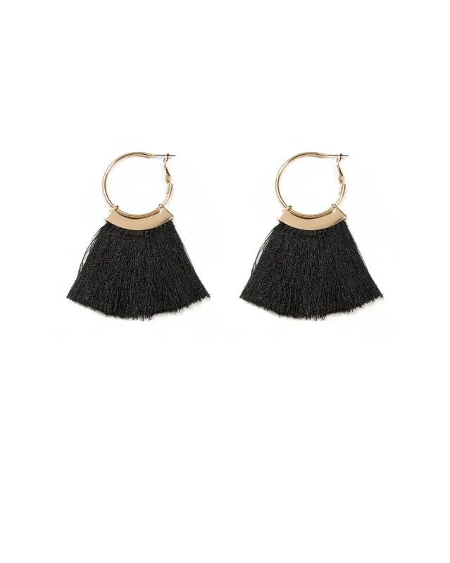 Tassel On 30mm Hoop Earrings sold by Collete Hayman