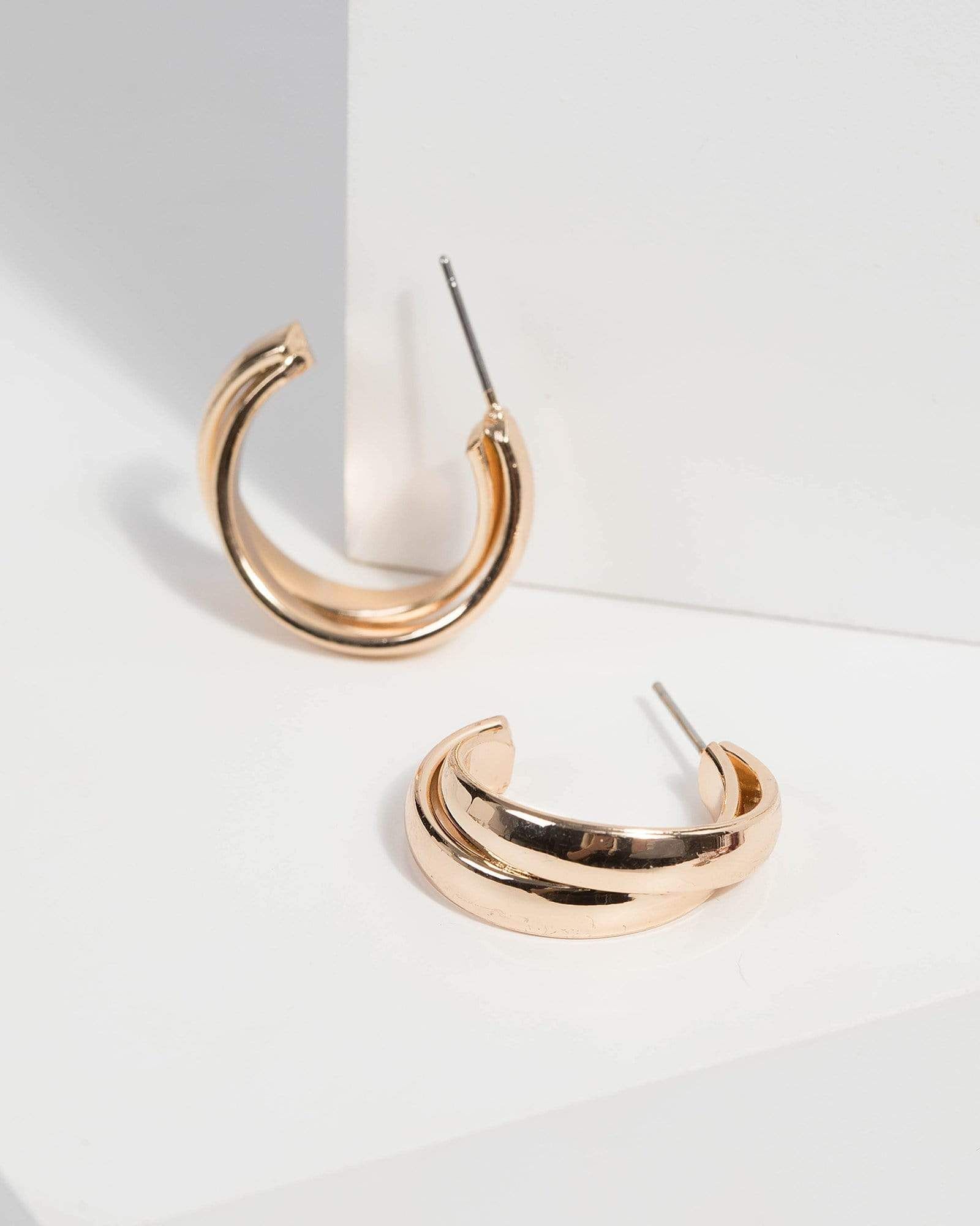 Gold Double Hoop Earrings sold by Collete Hayman