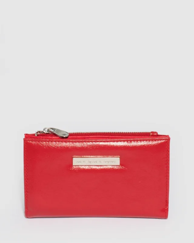 Red Selena Zip Wallet sold by Collete Hayman