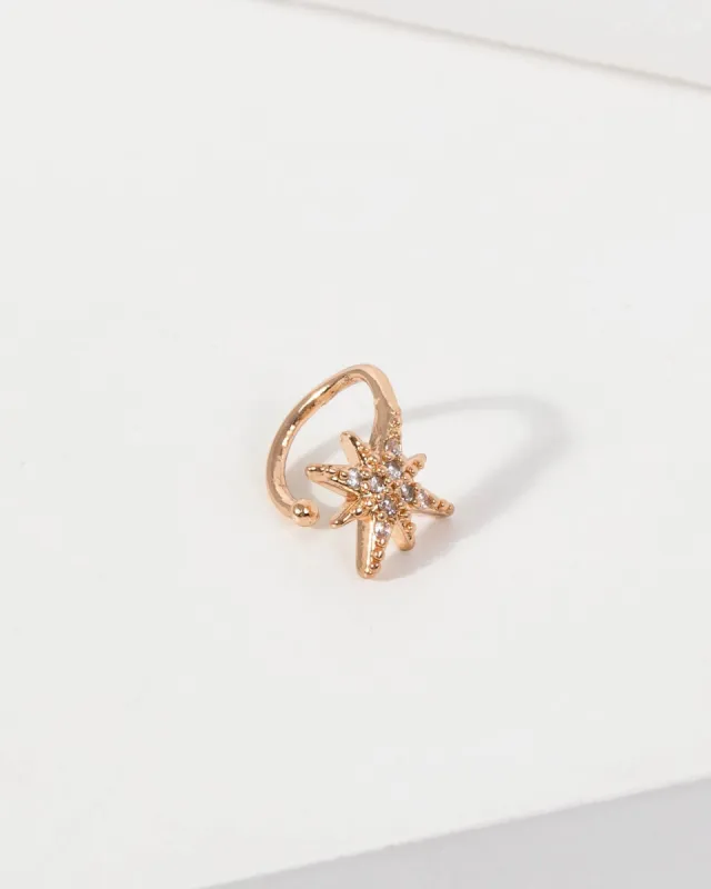 Rose Gold Star Huggie Hoop Earring sold by Collete Hayman