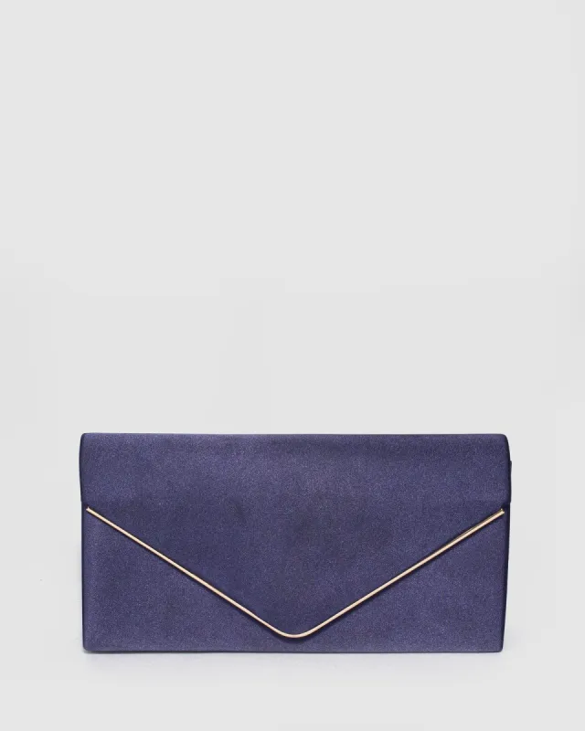 Navy Blue Sammie Clutch Bag sold by Collete Hayman