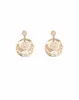 Gold Tone Filigree Drop Disk Earrings sold by Collete Hayman
