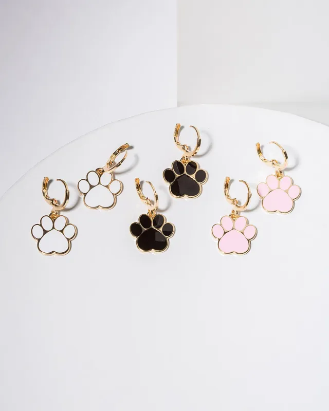 Multi Colour Paw Print Earring Pack sold by Collete Hayman