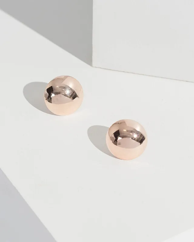 Rose Gold Dome Stud Earrings sold by Collete Hayman