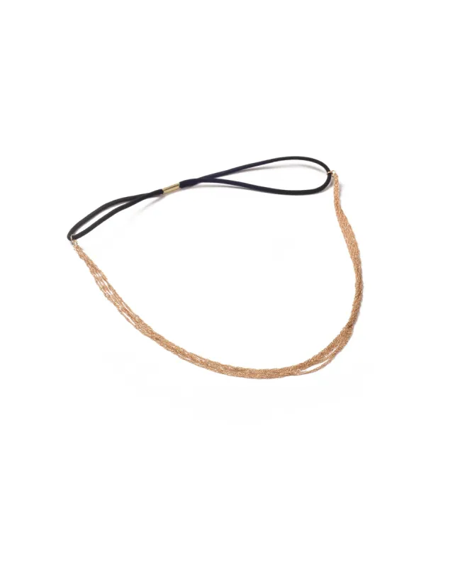 Gold  Tone Multi Fine Chain Headband sold by Collete Hayman