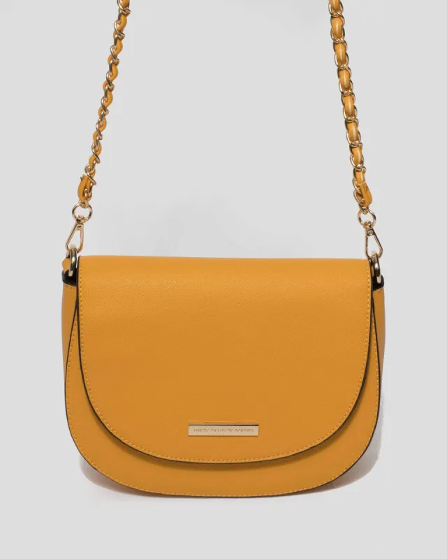 Yellow Sadie Saddle Bag sold by Collete Hayman