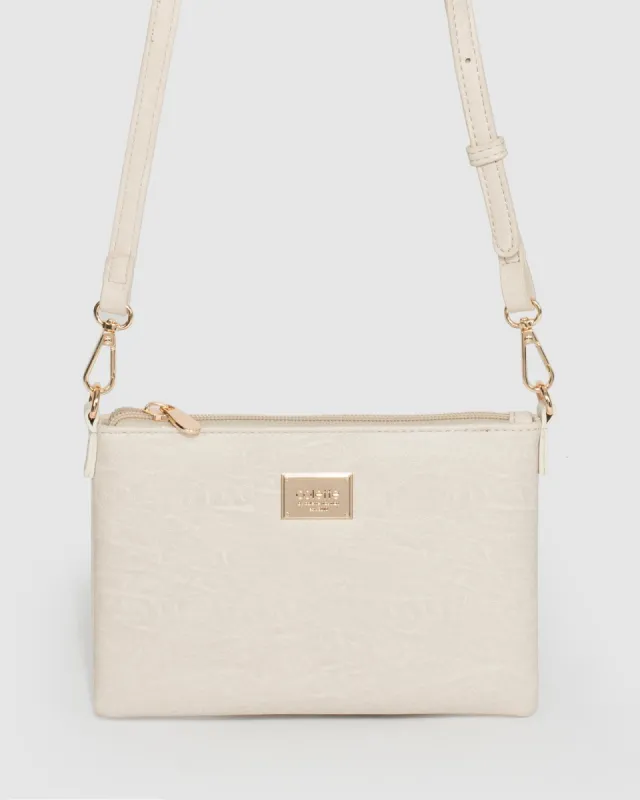 Ivory Peta Strap Crossbody Bag sold by Collete Hayman