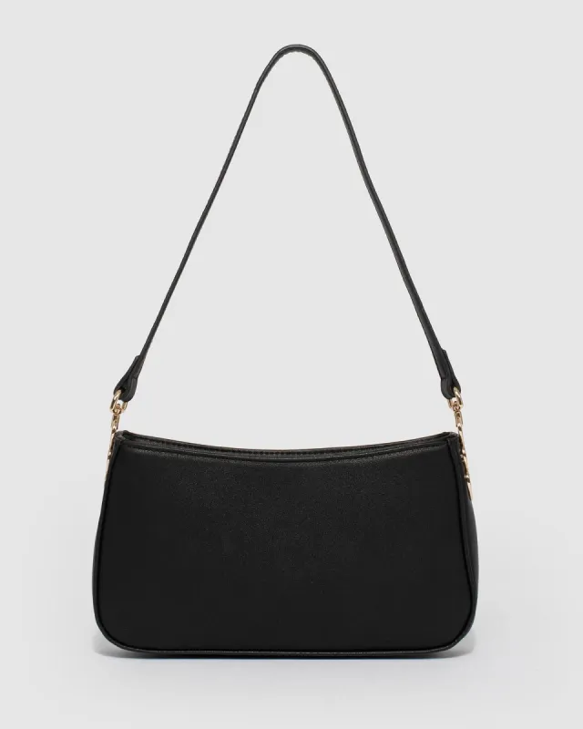 Frankie Black Heart Baguette Bag sold by Collete Hayman