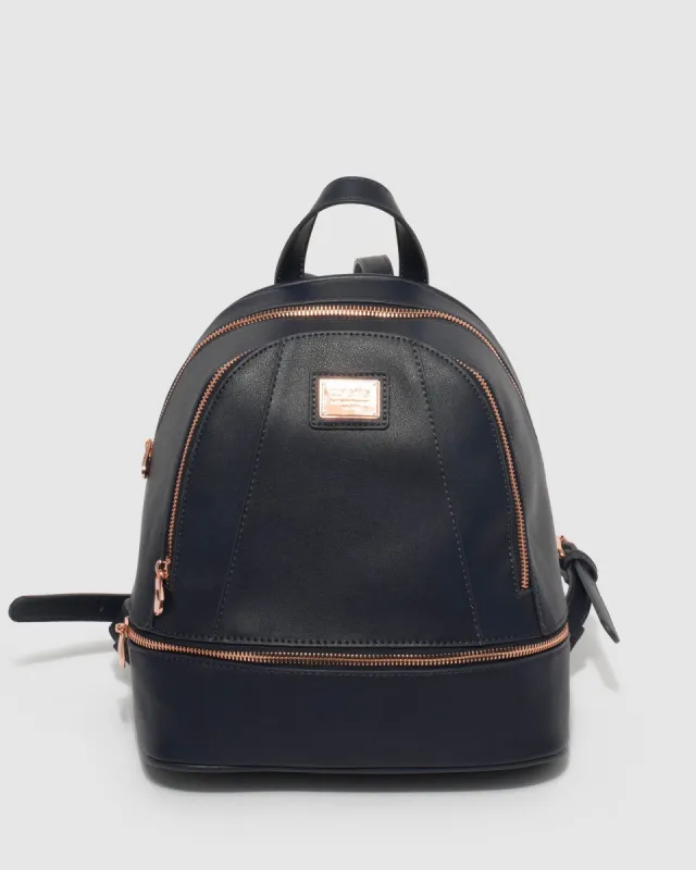 Navy Bridget Medium Backpack sold by Collete Hayman