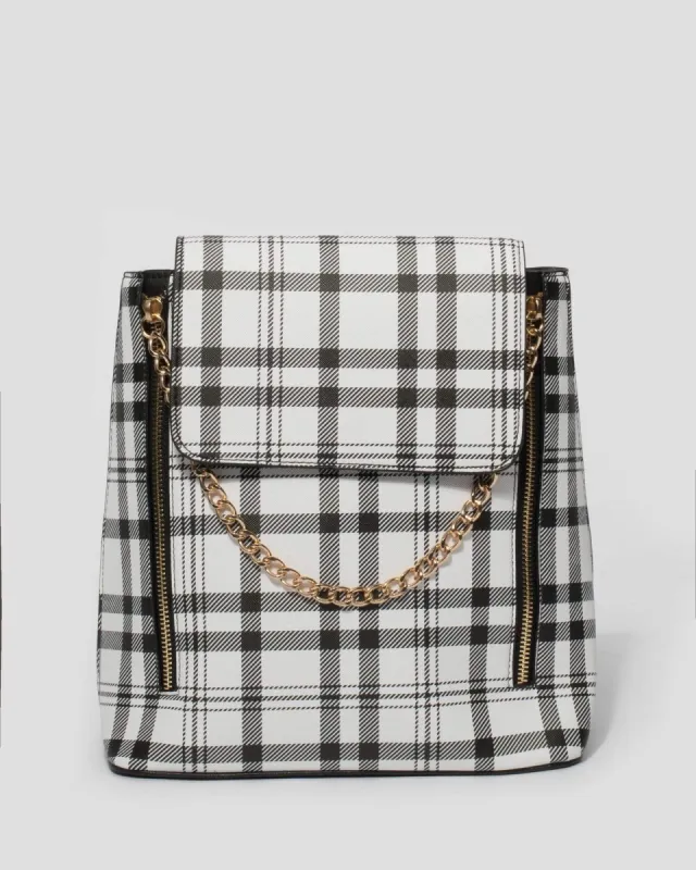 Black and White Danica Backpack sold by Collete Hayman