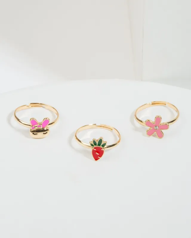Multi Bunny Flower And Carrot Rings sold by Collete Hayman