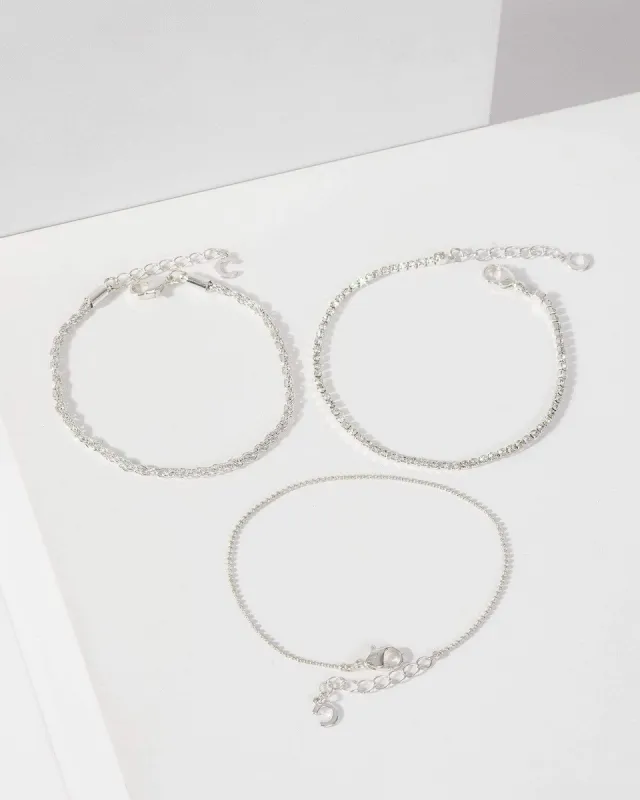 Silver Fine Crystal Pack Bracelet sold by Collete Hayman