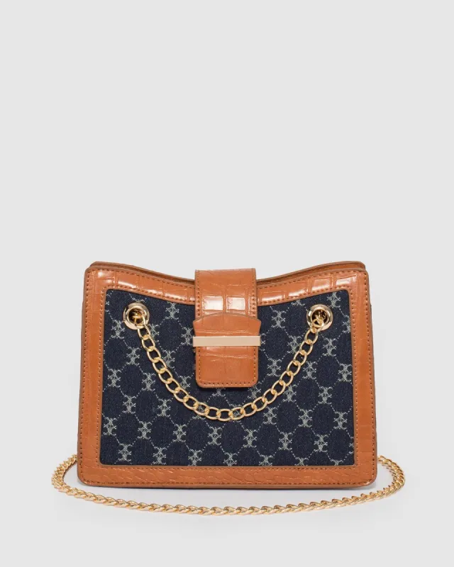 Denim Monogram Electra Shoulder Bag sold by Collete Hayman