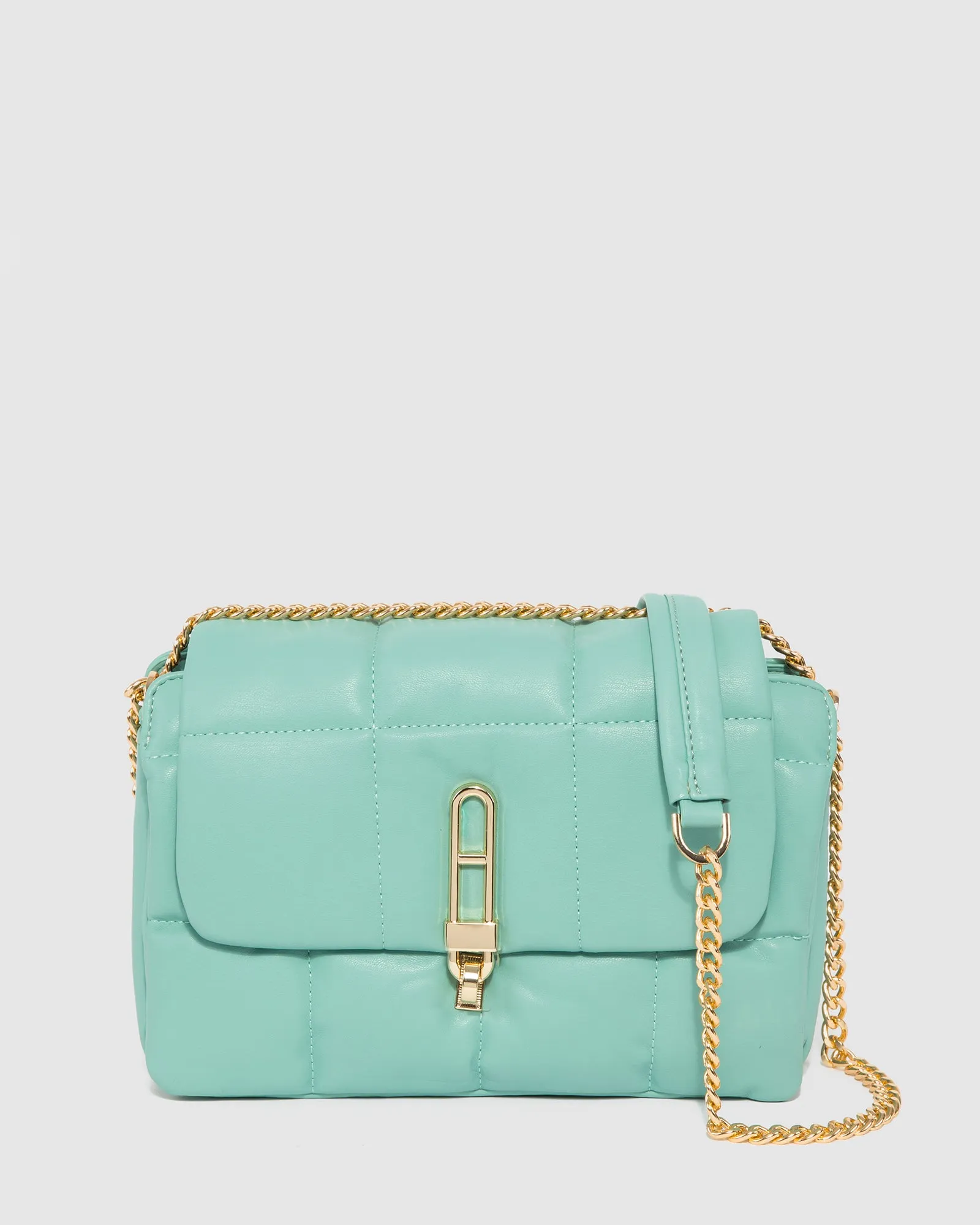 Green Riley Quilt Crossbody Bag sold by Collete Hayman