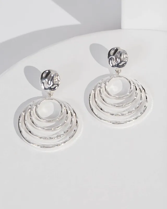 Silver Multi Circle Drop Earrings sold by Collete Hayman