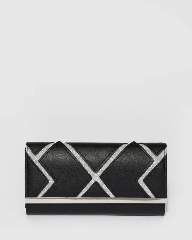 Black Maisy Cross Panel Wallet sold by Collete Hayman