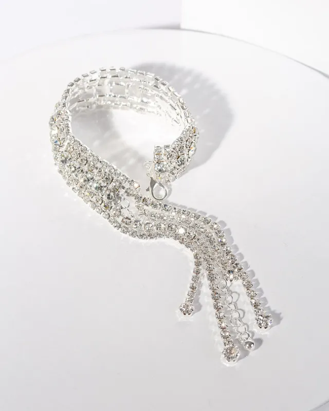 Crystal Tassel Statement Bracelet sold by Collete Hayman